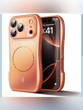 iPhone 17 Pro Max Case Compatible w/ MagSafe Matte Orange 6.9”, NEW in Box